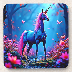 Mystische Fantasy-Einhorn-Kunst Getränkeuntersetzer