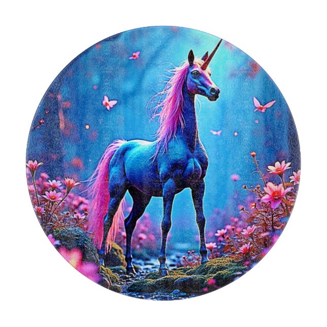 Mystische Fantasy-Einhorn-Kunst Schneidebrett (Vorderseite)