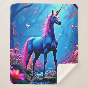 Mystische Fantasy-Einhorn-Kunst Sherpadecke