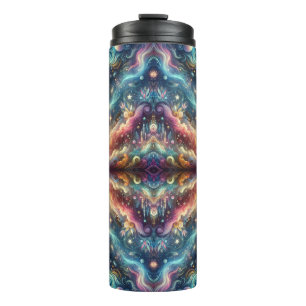 Mystische Fantasy Farbige Himmlische Ferne Burg Thermosbecher