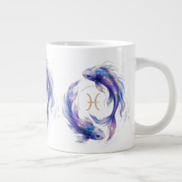 Mystische Fische Sternzeichen Kampffisch Wasserfar Jumbo-Tasse