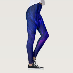 Mystische Flügel mit tiefblauen Federn Leggings