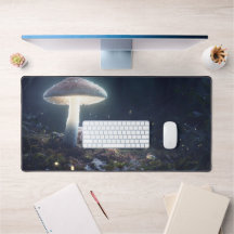 Mystische Forest Desk Mat mit Eichhörnchen und Pil