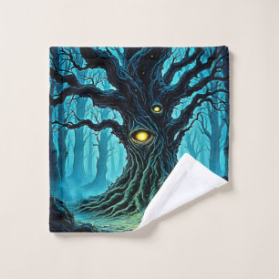 Mystische Forest Eye Tree Art Badhandtuch Set