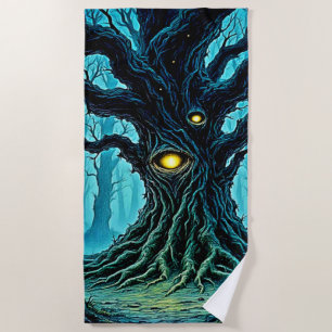 Mystische Forest Eye Tree Art Strandtuch