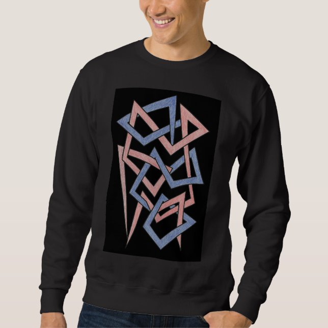 Mystische Formen abstraktes Symbol Sweatshirt (Vorderseite)