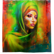 Mystische Frau in Neonfarben