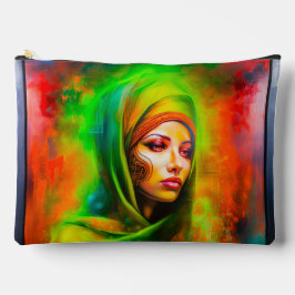 Mystische Frau in Neonfarben Zubehörtasche