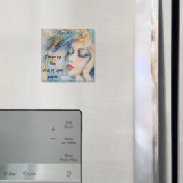 Mystische Frau mit Feathers Magnet