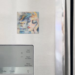 Mystische Frau mit Feathers Magnet