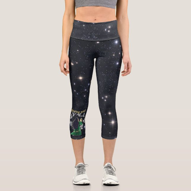 Mystische Frauen Capri Leggings (Vorderseite)