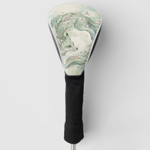 Mystische Fuchs-Drache-Wasserfarbenkunst (1) Golf Headcover