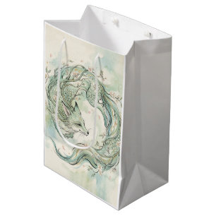Mystische Fuchs-Drache-Wasserfarbenkunst (1) Mittlere Geschenktüte