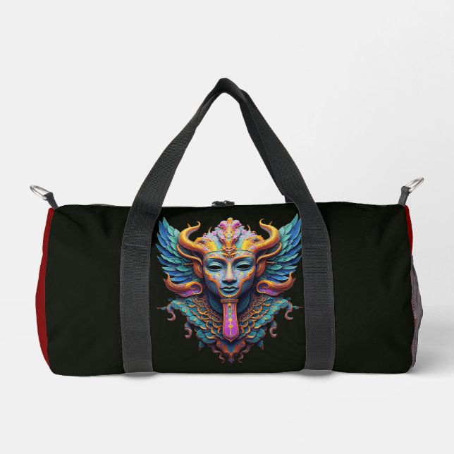 Mystische geflügelte Gottheit Duffle Bag (Vorderseite)