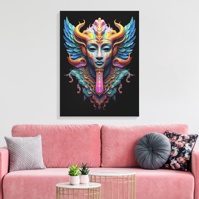 Mystische geflügelte Gottheit Leinwanddruck (Insitu (Wohnzimmer))