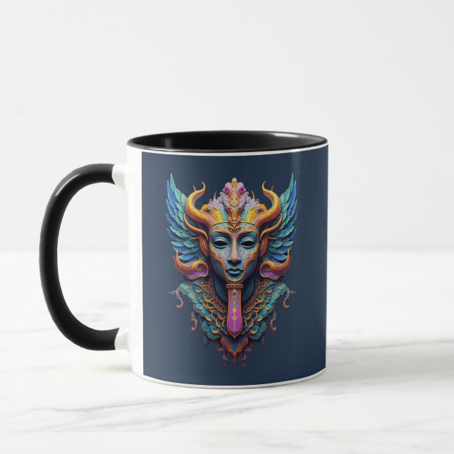 Mystische geflügelte Gottheit Tasse (Links)