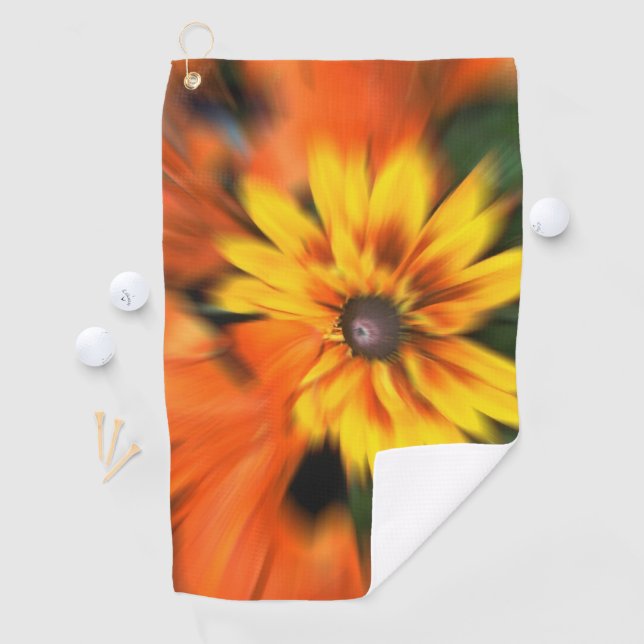 Mystische Gelbe Blume Golfhandtuch (Insitu)