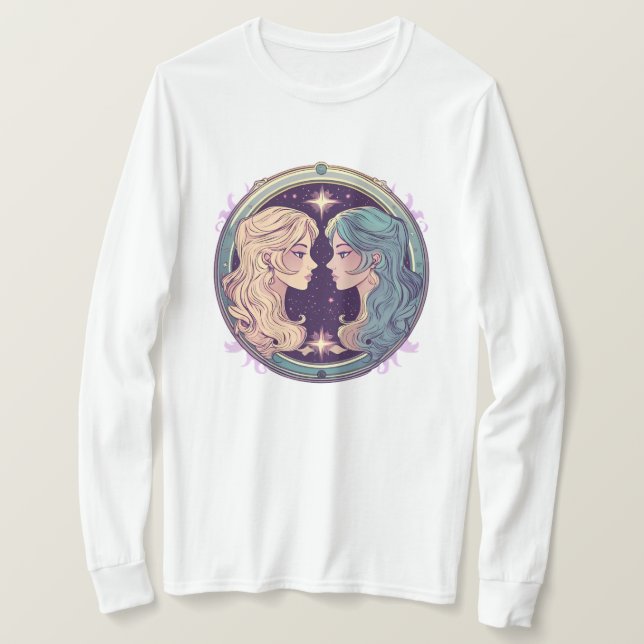 Mystische Gemini-Reflektion T-Shirt (Design vorne)