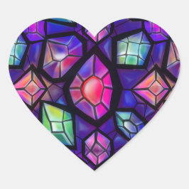 Mystische Gemische Herz-Aufkleber