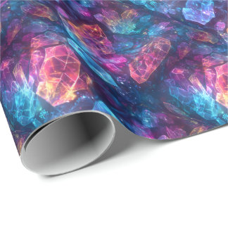 Mystische Glühkristalle D&D Magic Fantasy Gemis Geschenkpapier