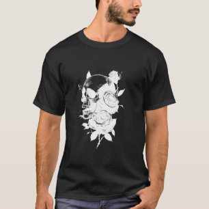Mystische Gothic-Ästhetik-Rose Alternative Floral T-Shirt