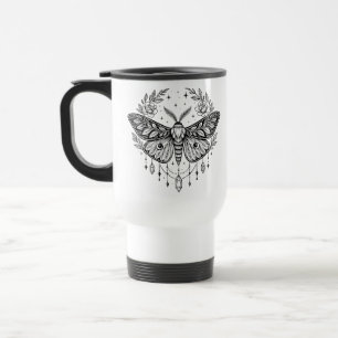 Mystische gothische Motte Botanische himmlische Li Reisebecher