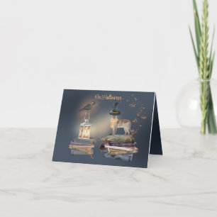 Mystische Halloween-Karte aus der Katze Karte