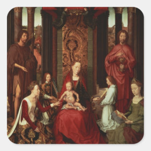Mystische Heirat der Heiligen von St. Catherine un Quadratischer Aufkleber
