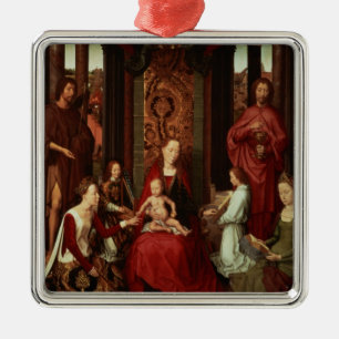 Mystische Heirat von St. Catherine und andere Silbernes Ornament