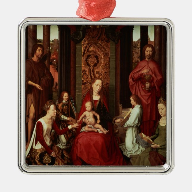 Mystische Heirat von St. Catherine und andere Silbernes Ornament (Vorne)
