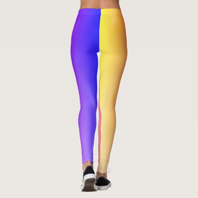 mystische, hellgrüne abstrakte Designkunst Leggings (Rückseite)