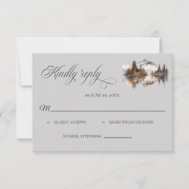 Mystische Herbst-Hochzeits-RSVP-Karte RSVP Karte