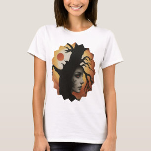 Mystische Herbstbaumfrau - T - Shirt der Fantasie