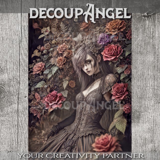 Mystische Hexe: Hannah - Decoupage - Seidenpapier (Von Creator hochgeladen)