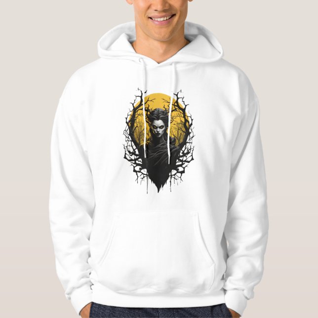 🔮 Mystische Hexe im Wald🖤 Hoodie (Vorderseite)