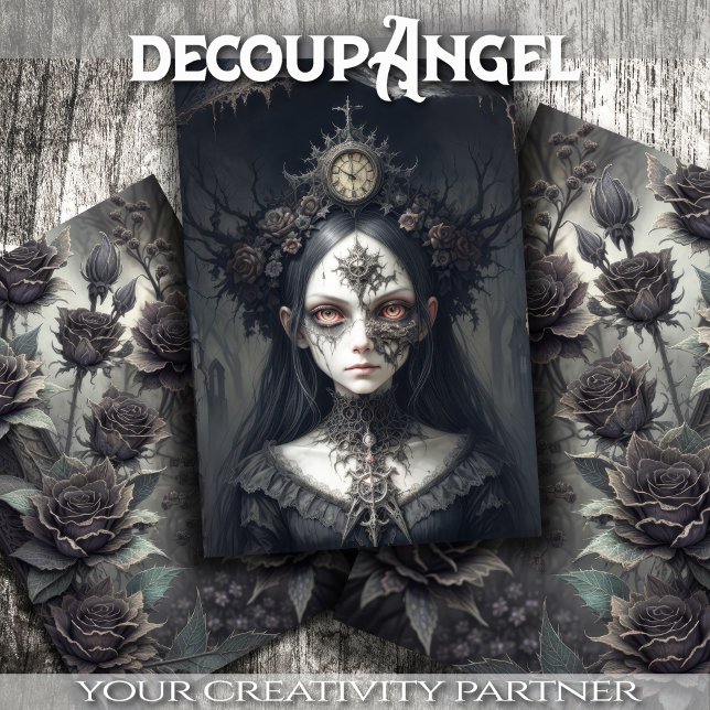 Mystische Hexe: Rose - Entkopplung - Geschenkpapier Set (Von Creator hochgeladen)