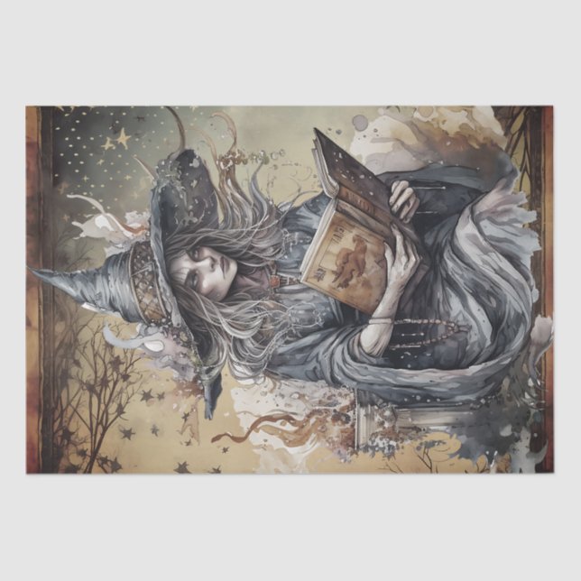 Mystische Hexe Seidenpapier (Vorderseite)