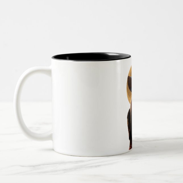 Mystische Hexenkaffee-Tasse Zweifarbige Tasse (Links)
