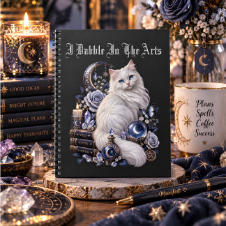 Mystische Hexenkatze Himmels Kunst Notizblock