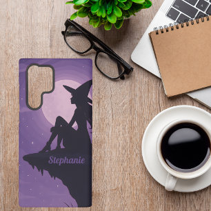 Mystische Hexensilhouette unter Mondlicht-Geschenk Samsung Galaxy Hülle