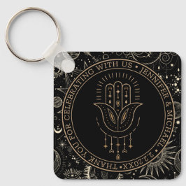 mystische Hochzeit mit schwarzem Gold danke Schlüsselanhänger