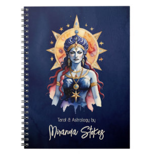 Mystische Inanna Himmelsstern Göttin Tarot Notizblock