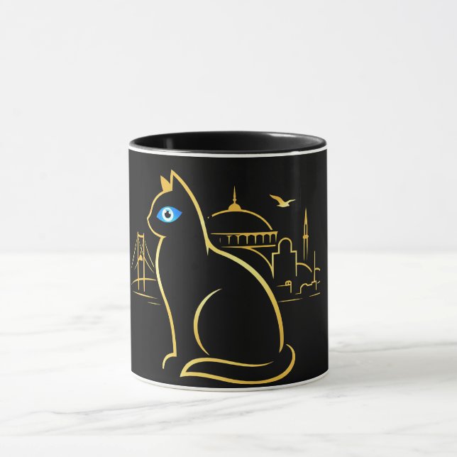 Mystische Istanbul Katze Tasse (Zentrum)