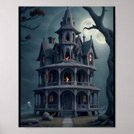 "Mystische Jagd: Halloween Castle Wall Poster" Poster