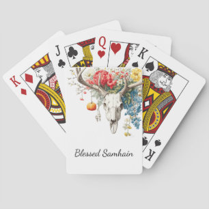 Mystische Jahreszeiten   Samhain Hexen-Design Spielkarten