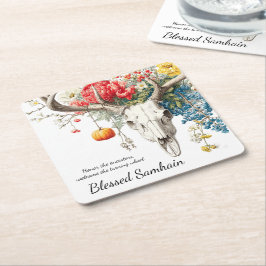 Mystische Jahreszeiten | Samhain Witchy Design Rechteckiger Pappuntersetzer