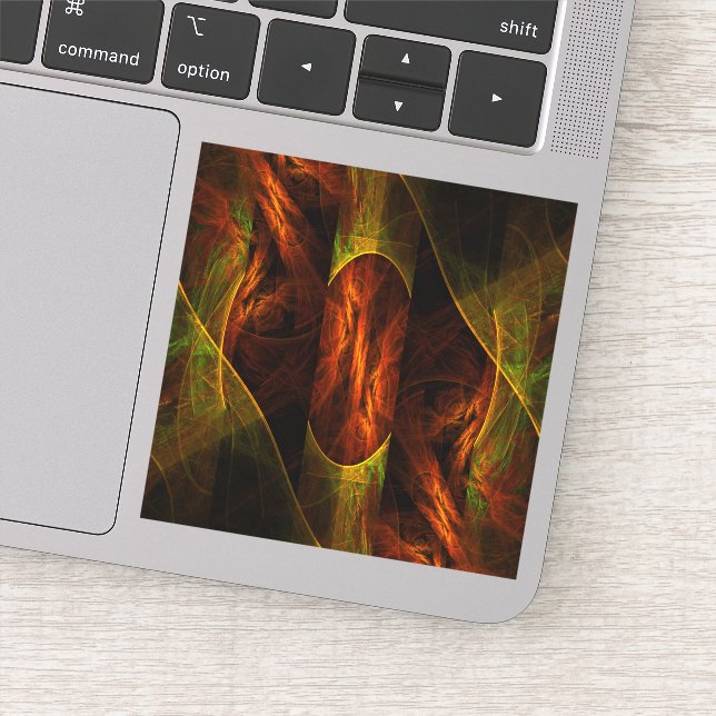 Mystische Jungle Abstrakte Kunst Aufkleber (Detail)