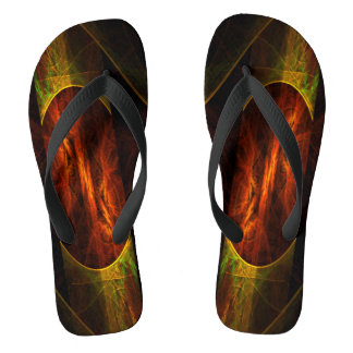 Mystische Jungle Abstrakte Kunst Flip Flops