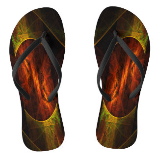 Mystische Jungle Abstrakte Kunst Flip Flops