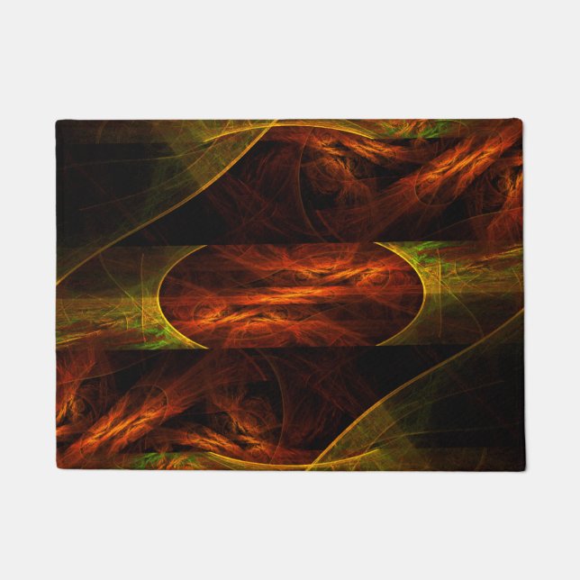 Mystische Jungle Abstrakte Kunst Fußmatte (Vorderseite)